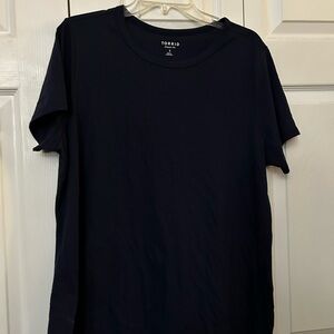 Torrid Dark Blue basic T size 2